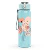1PC Minimal Pink Tulip Art 750ml Color Plastic Sports Water Bottle Leakproof Flip Straw Lid Suitable for Sports Office Home Use