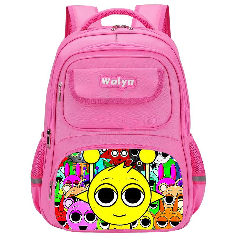 Caja de Ritmos Sprunki Juego Anime Mochila Estudiante Bolsa Escolar Bolsa Multifuncional