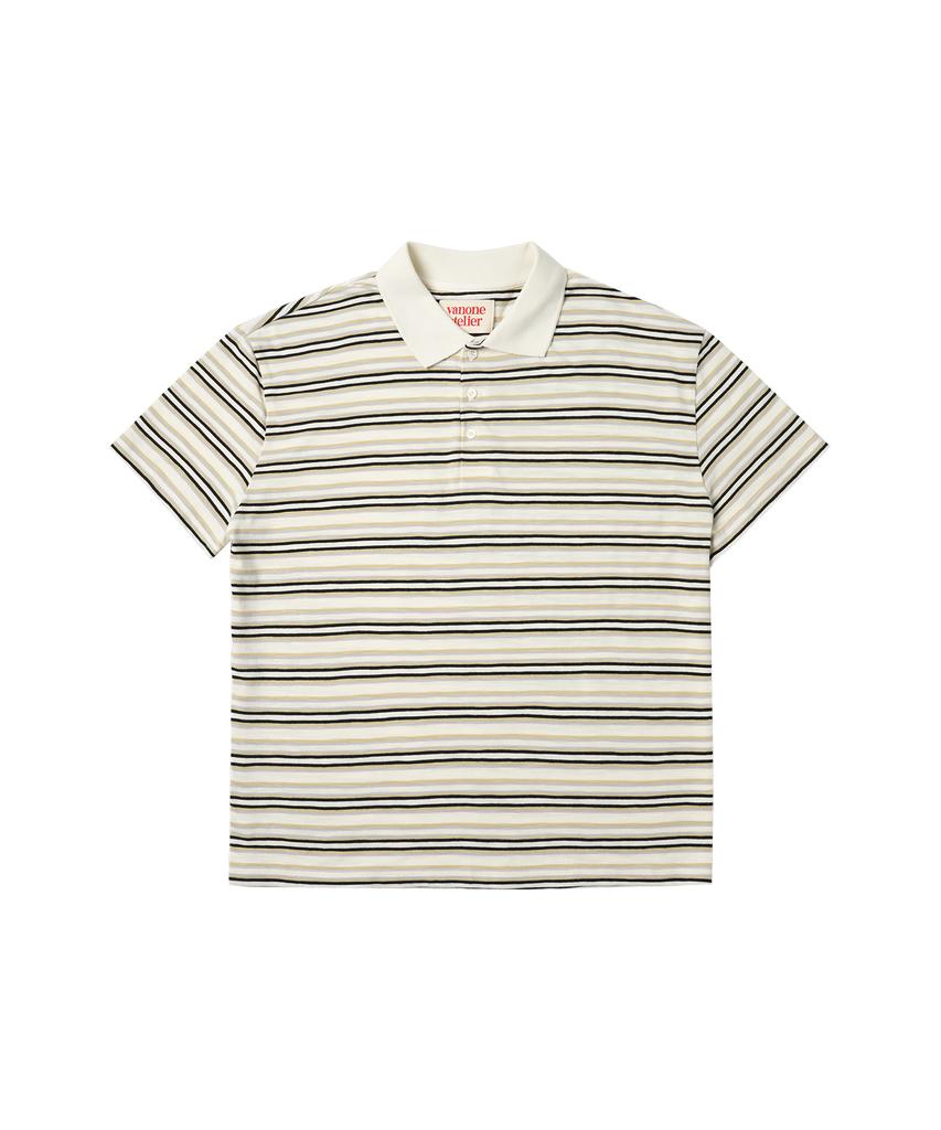Banwonateullie A3522 Multi-Stripe Pique T-Shirt_Yellow
