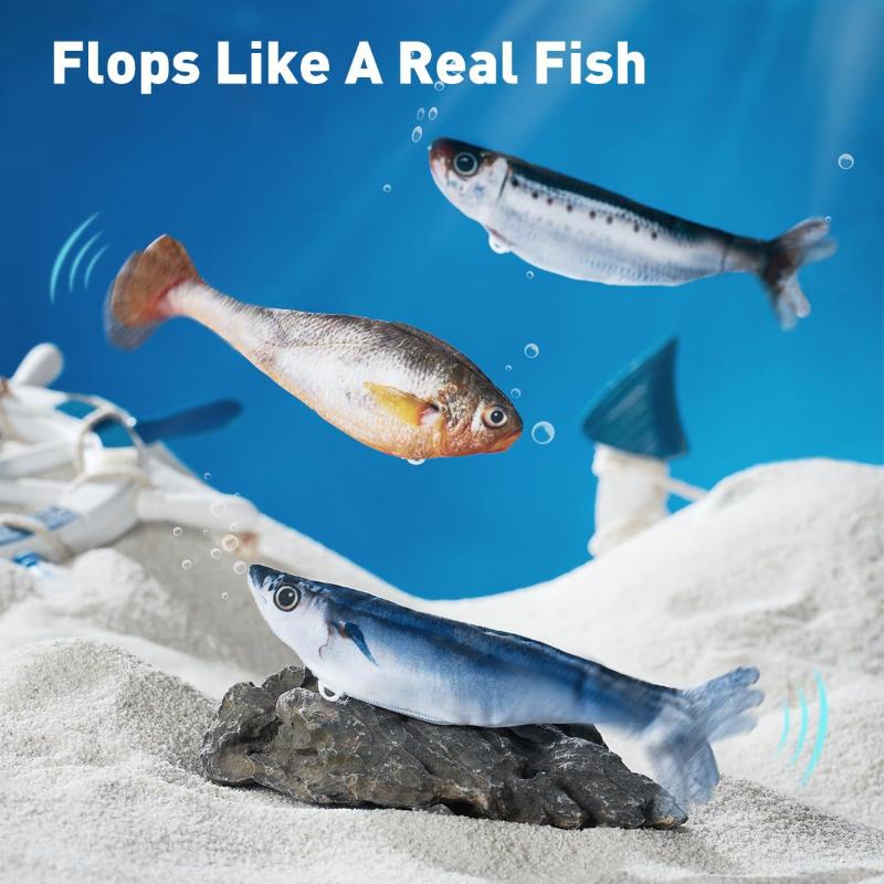 Intelligent Electric Simulated Electric Fish Originality Self Pleasure And Relaxation Cat Jumping Swinging Fish Teasing Cat Toy