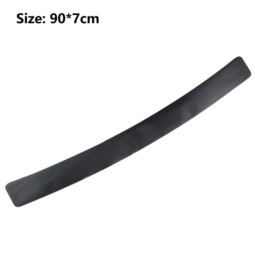 3D Carbon Fiber Car Rear Bumper Protector Strip, Anti-Scratch Anti-Kick Guard Film, Automotive Exterior Decal Sticker