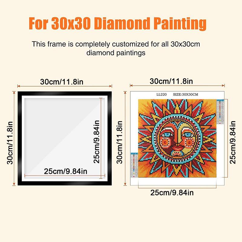 Ramki na obrazy Diamond Art 30x30cm Magnetyczny stojak na obrazy Zdjęcia Ramka z akrylową szybką ochronną Dekoracja ścienna