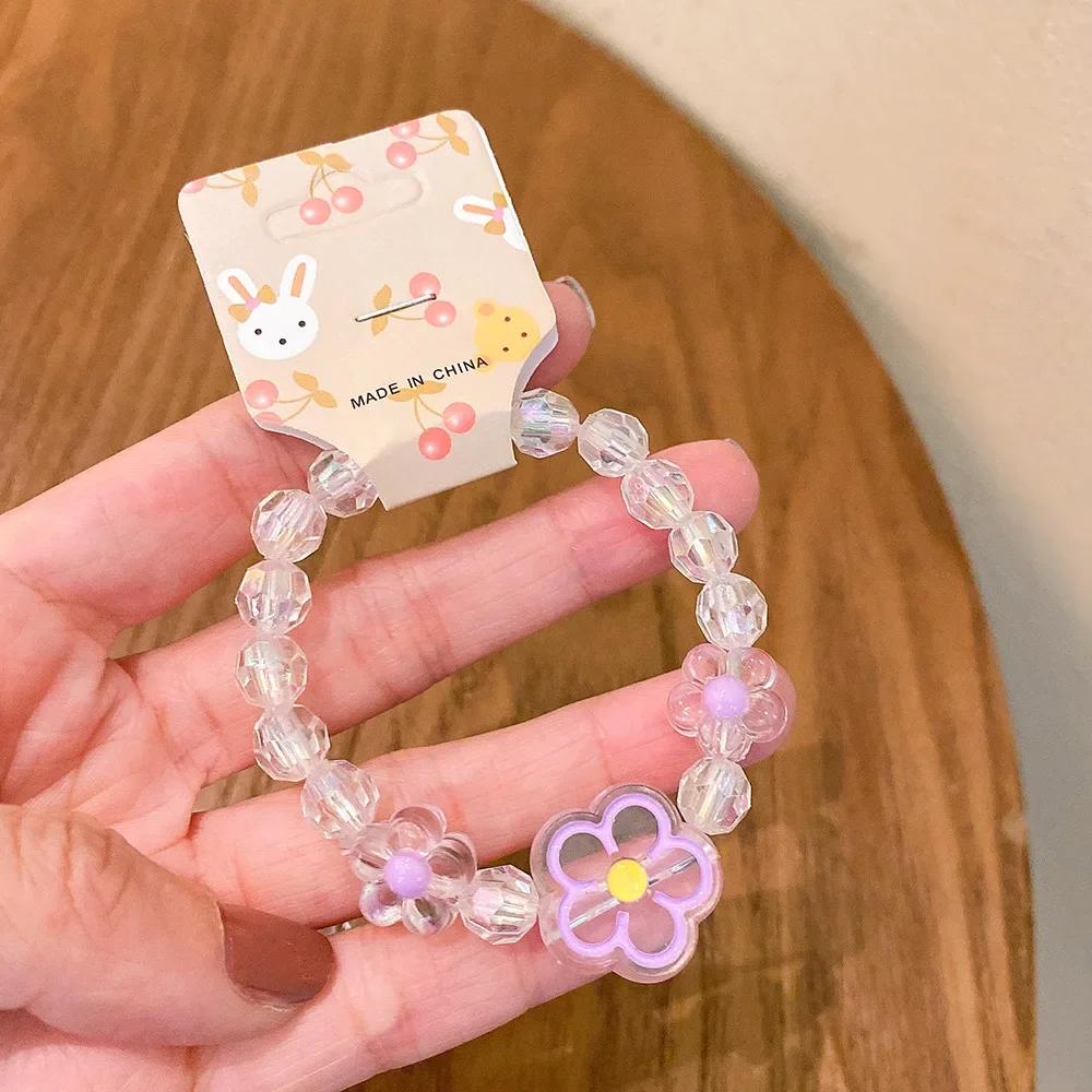 b16 New Design Sense Cool Sweet Cartoon Charm Jelly Colored Attract Cute Acrylic Exquisite Bracelet Wholesale Daily Versatile
