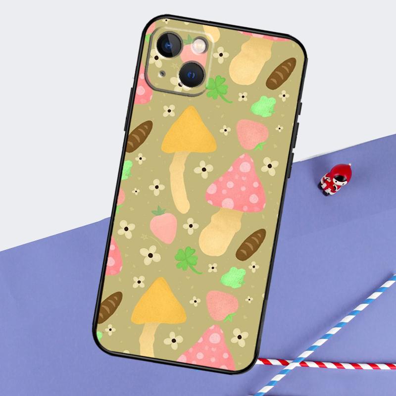 Cottagecore Frog Mushroom Moon Witchy Phone Case For iPhone 16 Pro Max 11 13 14 15 Pro Max 12 Mini XR 16 15 Plus 16e Back Cover