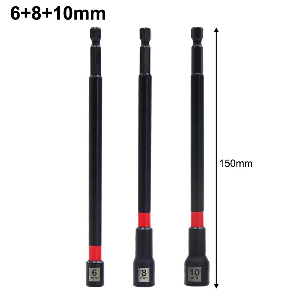 

150mm Nut Driver Kit Woodworking Tools Hex Socket Tool Magnetic Nut Driver Auto Repair Tool Oxidation Resistance