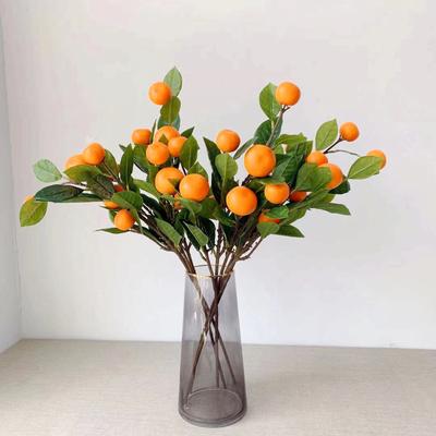 Artificial Orange Tree Branch Simulation Orange Branch Multifunctional Plastic Artificial Tangerine Branch Decoration for Home