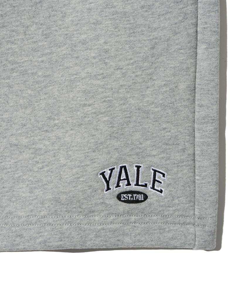 YALE Small 2 Tone Arch Sweat Shorts Melange Gray