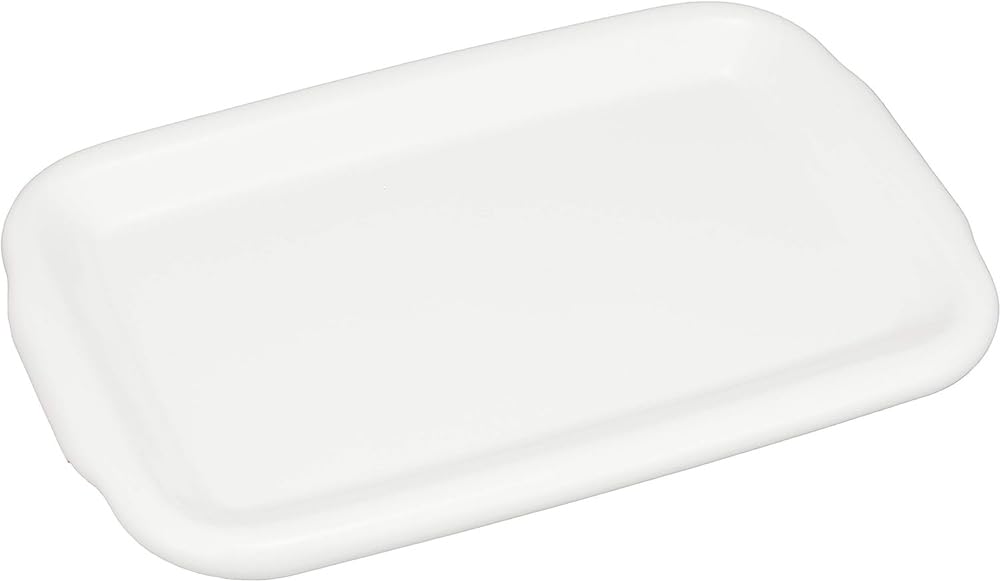 Nodahoro Enamel Storage Container Lid Square Rectangle Deep for Large White Made in Only, Type, Size, Series, Japan, HFF-L