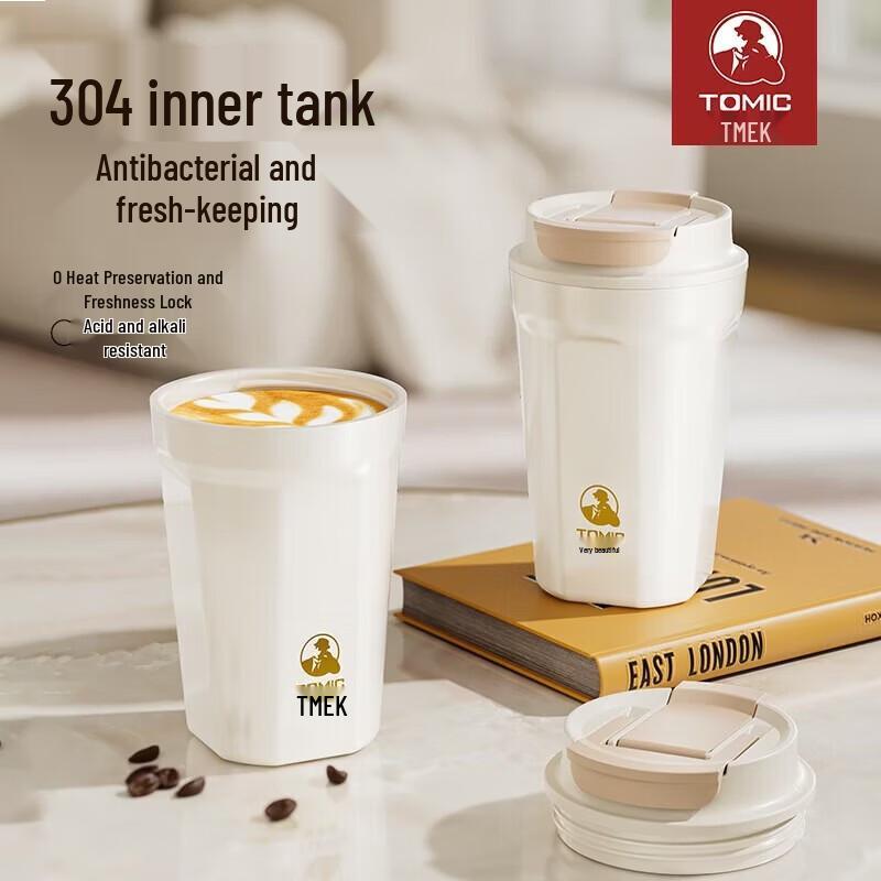 TOMIC 340ml Thermal Stainless Steel Double-Drink Mug