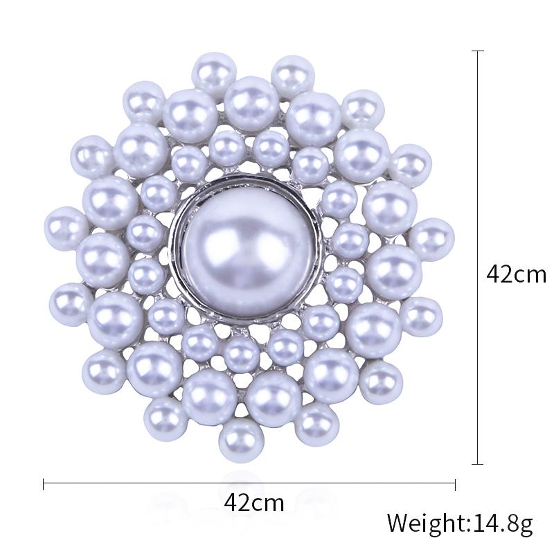 Elegante runde Blumenbroschen, Imitationsperlenbroschen, Hochzeiten, Broschennadeln, Schmuck, Kleidung, Hochzeitsaccessoire, Muttergeschenke
