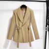 Blazer Winter New Small Korean Version Strap Suit Design Niche Long-sleeved Top