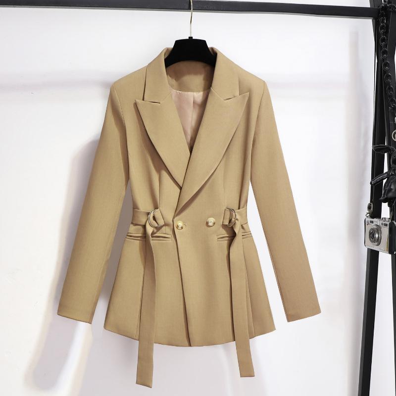Blazer Winter New Small Korean Version Strap Suit Design Niche Long-sleeved Top