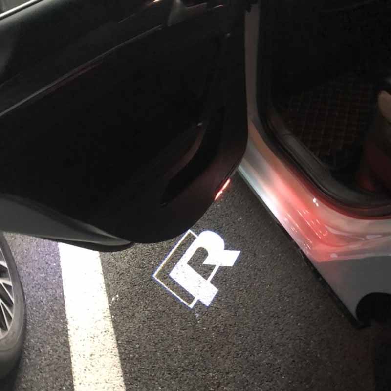 For VOLKSWAGEN VW Hot Sale LED Car Door Logo Projector Light Accessories for VW R Golf 5 6 7 GTI GTD GTE CC Passat B6 B7 B8 B9 C