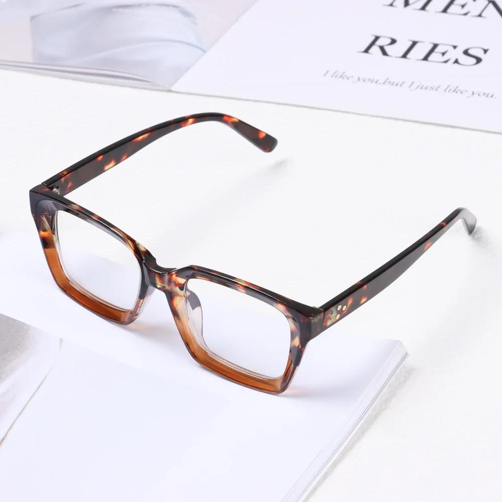 Fashion Square Reading Glasses for Men Women Large Frame Presbyopia Eyeglasses High-definition Eyewear Diopter +1.0~+4.0