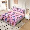 3pcs K-Pop Demon Hunters Print Coreless Down Duvet Cover Various Sizes Soft Bedroom Bedding Decoration, Machine Washable