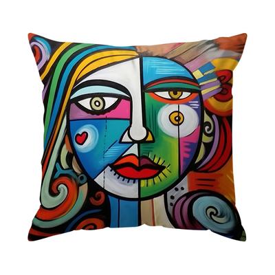 Abstract Art Painting Pillowcase Printed Polyester 45x45cm Throw Pillowcover Decorative Sofa Cushion Pillowslip Home Decor