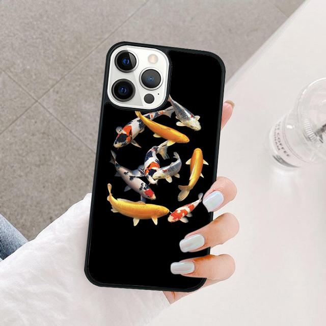 KOI CARP FISH Phone Case Cover For iPhone 17 Air 15 16e 14 13 12 Pro Max 11 Pro Max Plus Coque Shell
