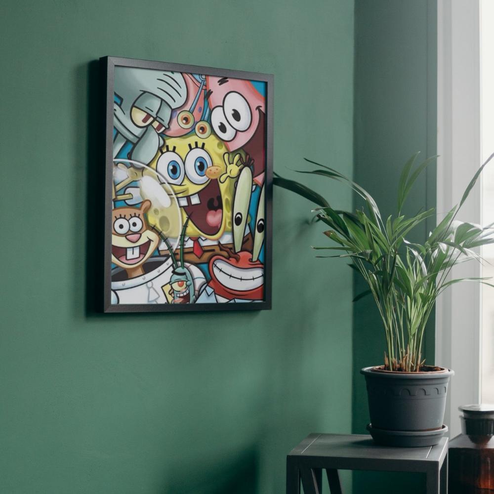 Pittura Per Numeri Quadri Da Dipingere Spongebob E Amici 40X50 Cm