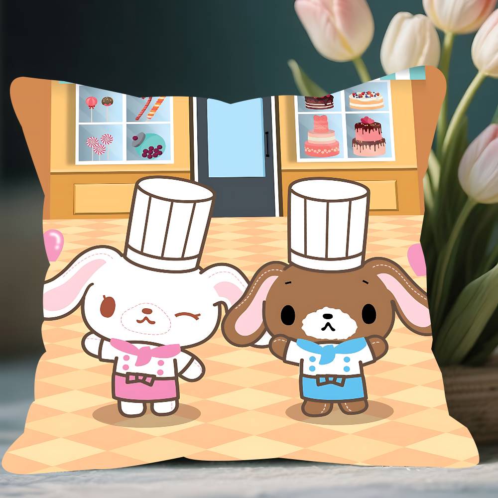 Anime S-sugarbunnies Kuddfodral Avtagbart Tvättbart Kuddfodral – Mjukt Linne för Alla Årstider
