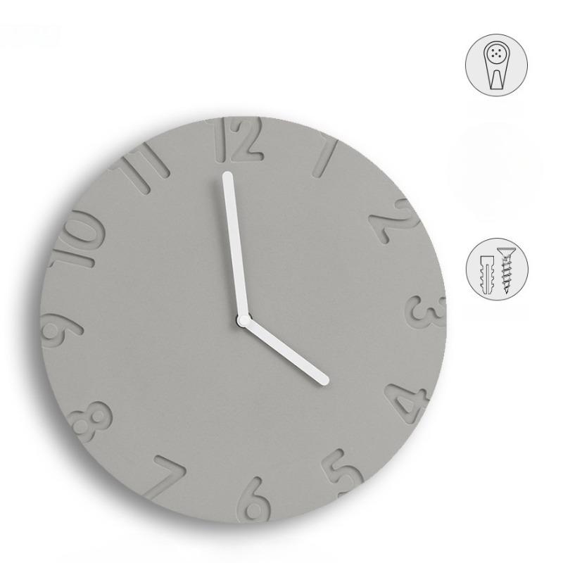 

Modern Wall Clock Aesthetic Wall Watch Silent Luxury Decorative Clocks Minimalist Elegant Living Room Watches Home Decoration 30X30X1CM серый