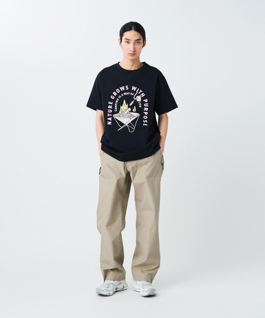 SP Fireplace Dry Short Size M [Snow Peak] T-Shirt TS-26SU006 T-shirt, Sleeve, Men's/Women's, BLACK,