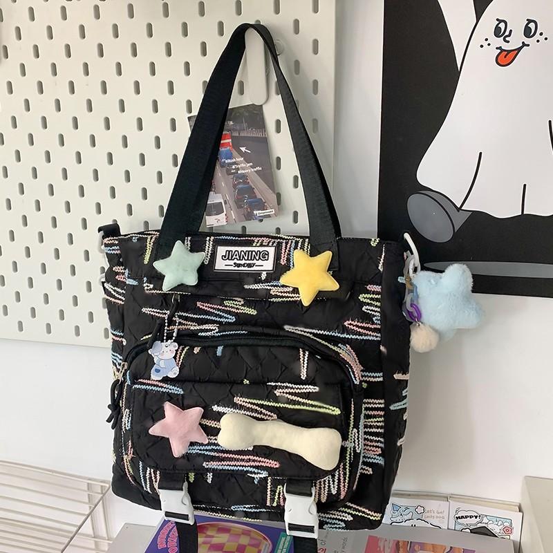 Children's Schoolbags Elementary School Girls Junior High School Students Cute Girl Striped Backpack