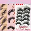 5 Multipack Pairs Mink Hair False Eyelashes Wispy Fluffy Long Natural Lashes Eye