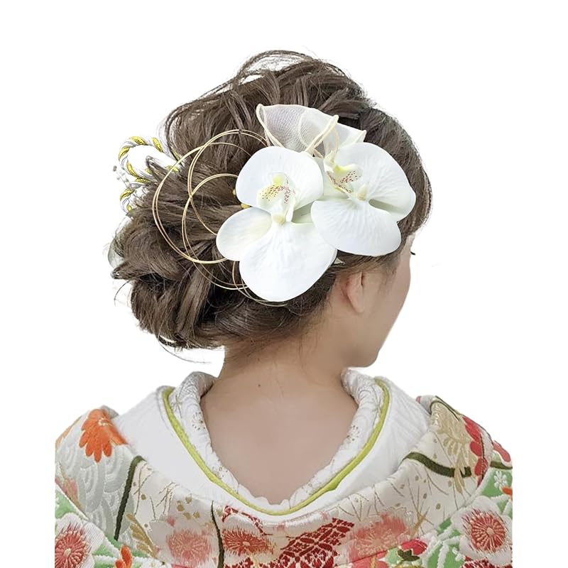 

[Baramoly] hair ornament Phalaenopsis Japanese clothing coming-of-age ceremony flower graduation ceremony Shiromuku Japanese marriage Japanese clothes