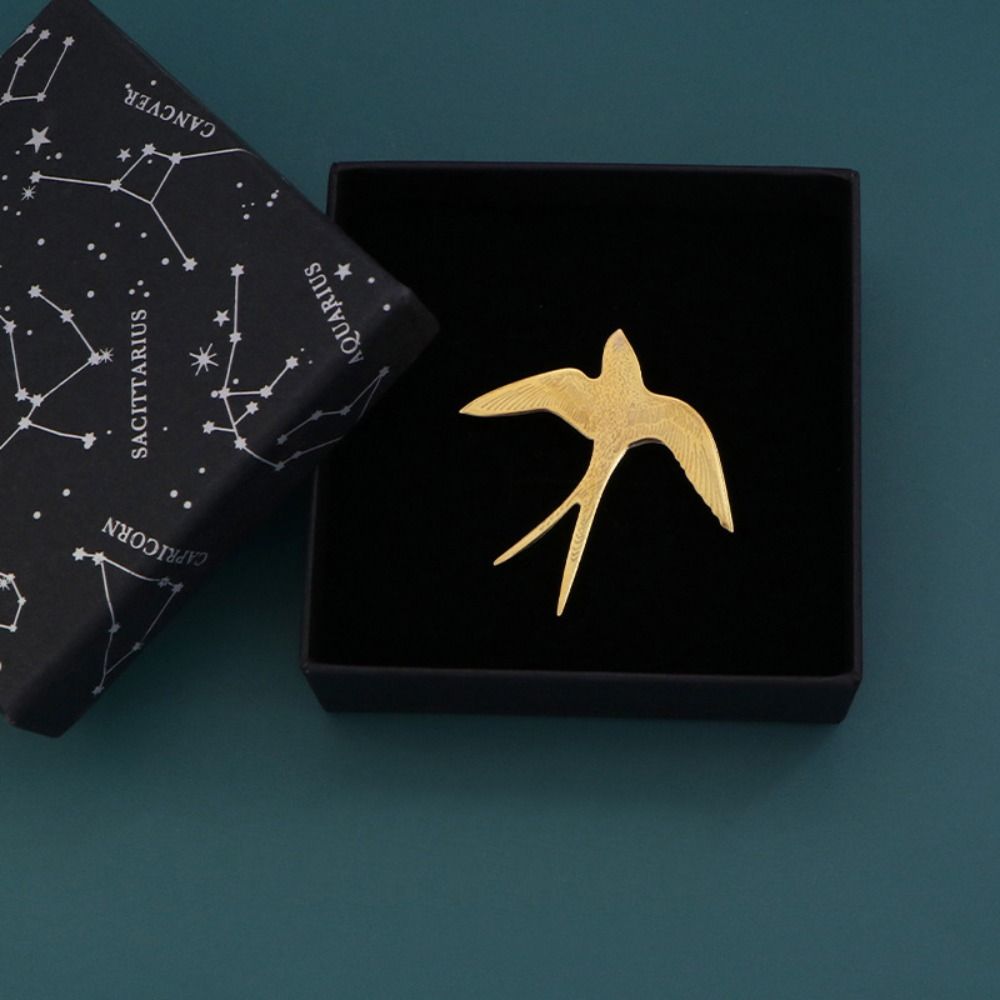 Pin Swallowtail Pin Silver Animal Badge Simple Swallow Brooch  Jeans