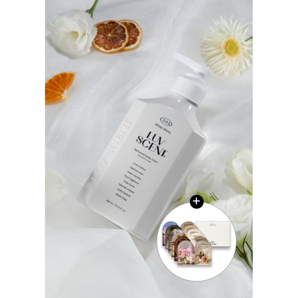 Luvscent White Shirt Cotton Scented Perfume Body Lotion + Body Wash Kit 6 Additional Gifts NONE