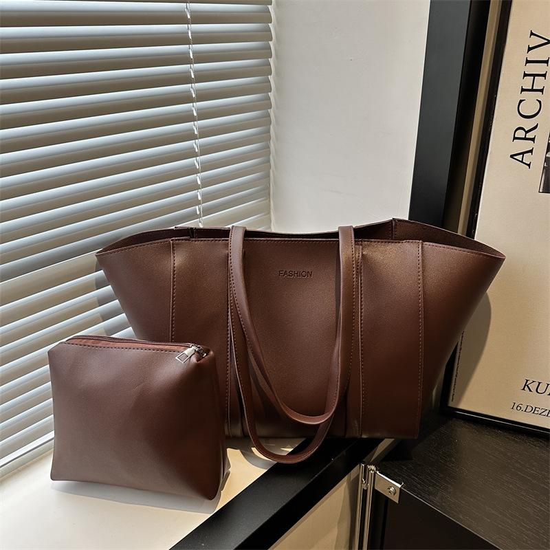 

Простая сумка-тоут для поездок на работу, весенняя новинка, ретро-мода, наплечная сумка, нишевый тренд, сумка для мамы и ребенка, женская