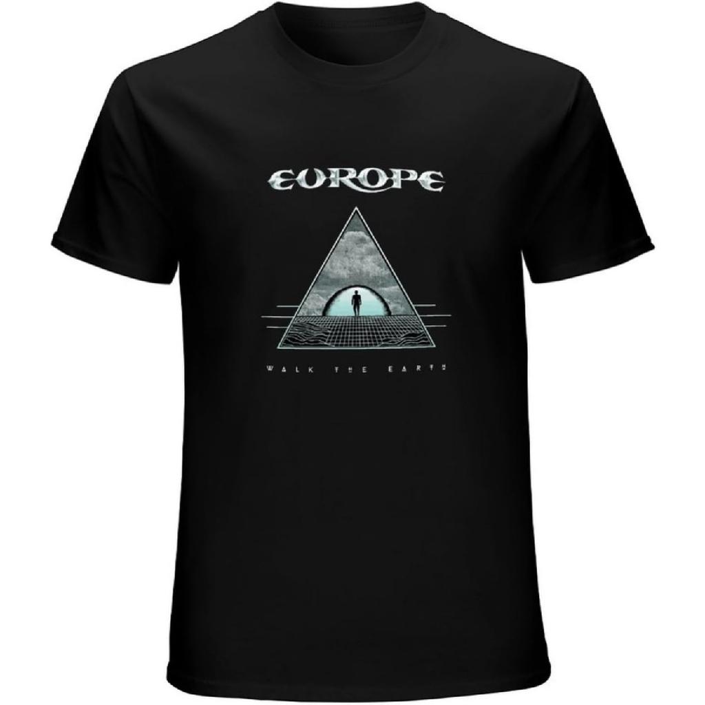 Timson C Europe Walk The Earth Album Rock Band Men's T-Shirt Black