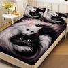 Cat Digital Printing Bedding Fitted Sheet Bedroom Set Gorgeous No Pillowcase Bedding Fashion Exquisite Printing Fitted Sheet Set