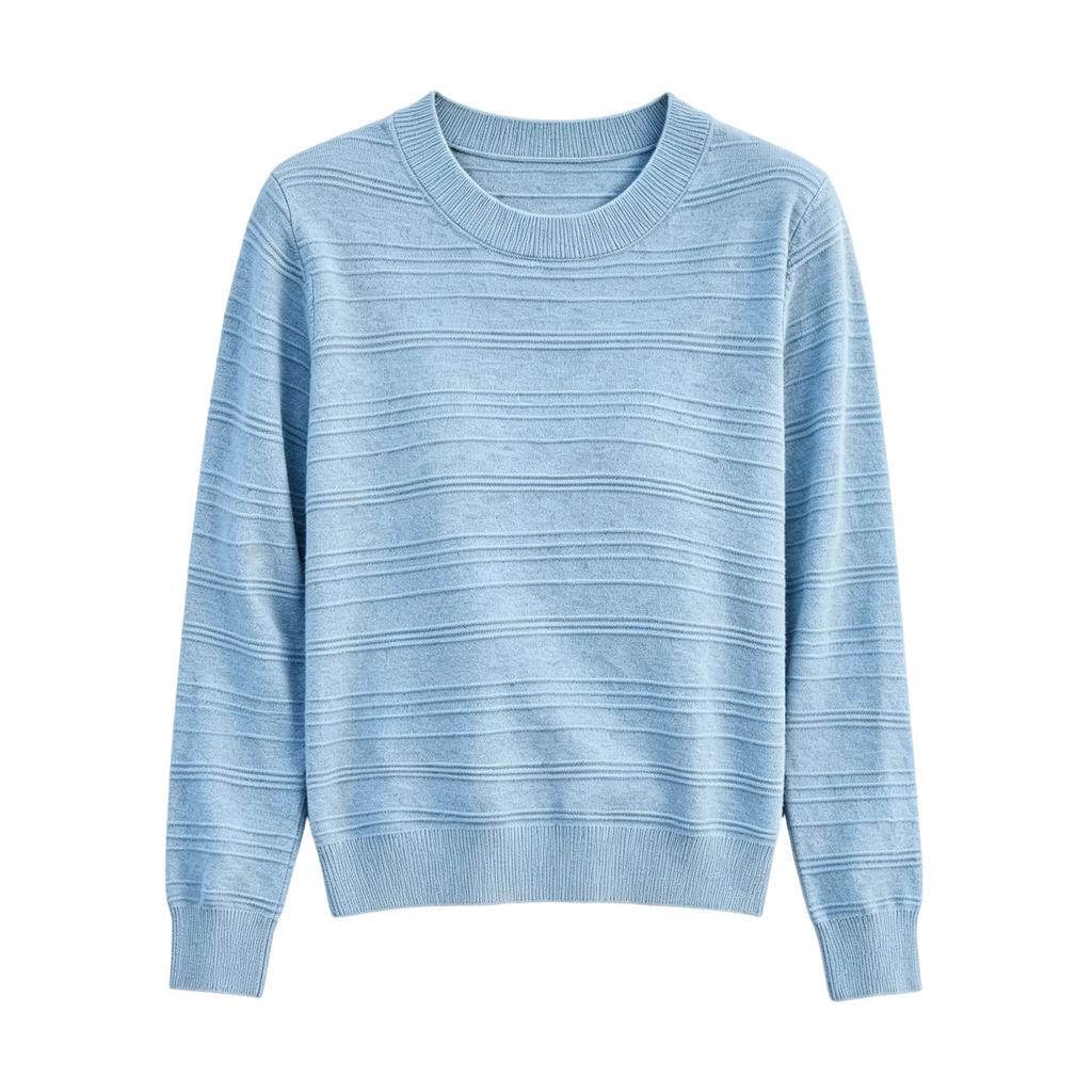 Women's Casual Lightweight Crewneck Pullover Knit Sweater for Everyday Wear