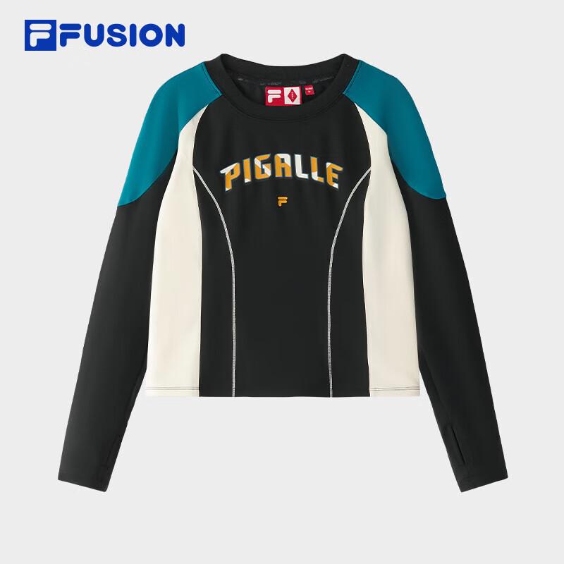 

FILA FUSION Women s Casual Color-Blocked Long-Sleeve T-Shirt M