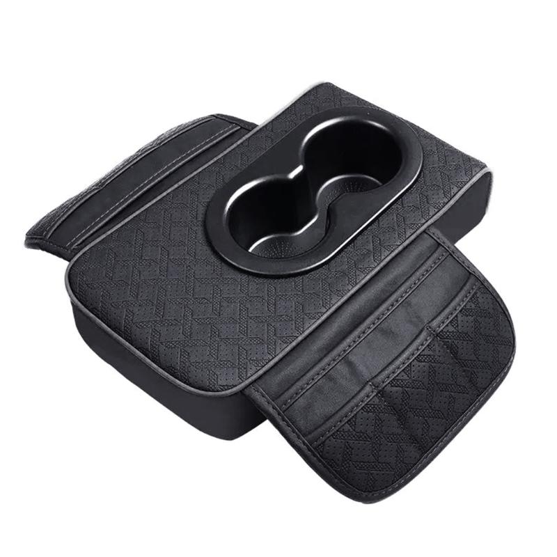 Waterproof PU Leather Car Armrest Storage Box for Escape 2013-2025 Featuring Anti Slip Design and Extra Compartments