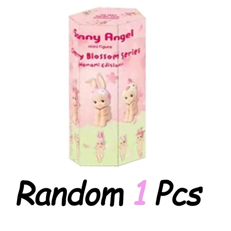 Cute Sonny Angel Cherry Blossom Series Hanami Edition Random Blind Box Pink Mini Doll Toys for Kids Children Gifts GZW