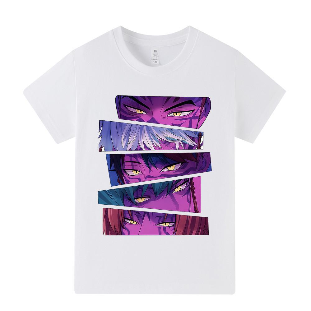 A1215 Kids Boys Girls Sajaboys Kpop Rumi Zoey Mira Print Short Sleeves T-shirt