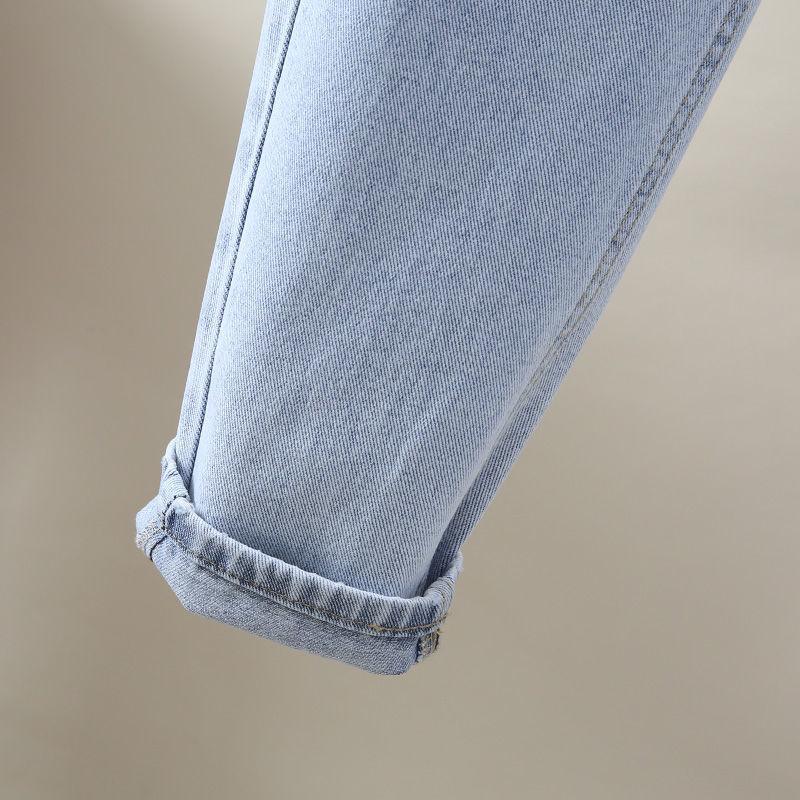 Damen High Waist Harem Jeans - Herbst 2021, Gerader Lockerer Schnitt, Schlanker Neun-Punkt-Schnitt, All-Match Daddy Karottenhose