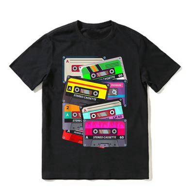 Klassiek Vintage Cassette Jeugd T-shirt Heren Dames Hip Hop Tape Muziek Bedrukt T-shirt Trend Gothic Street Fashion Ropa Hombre