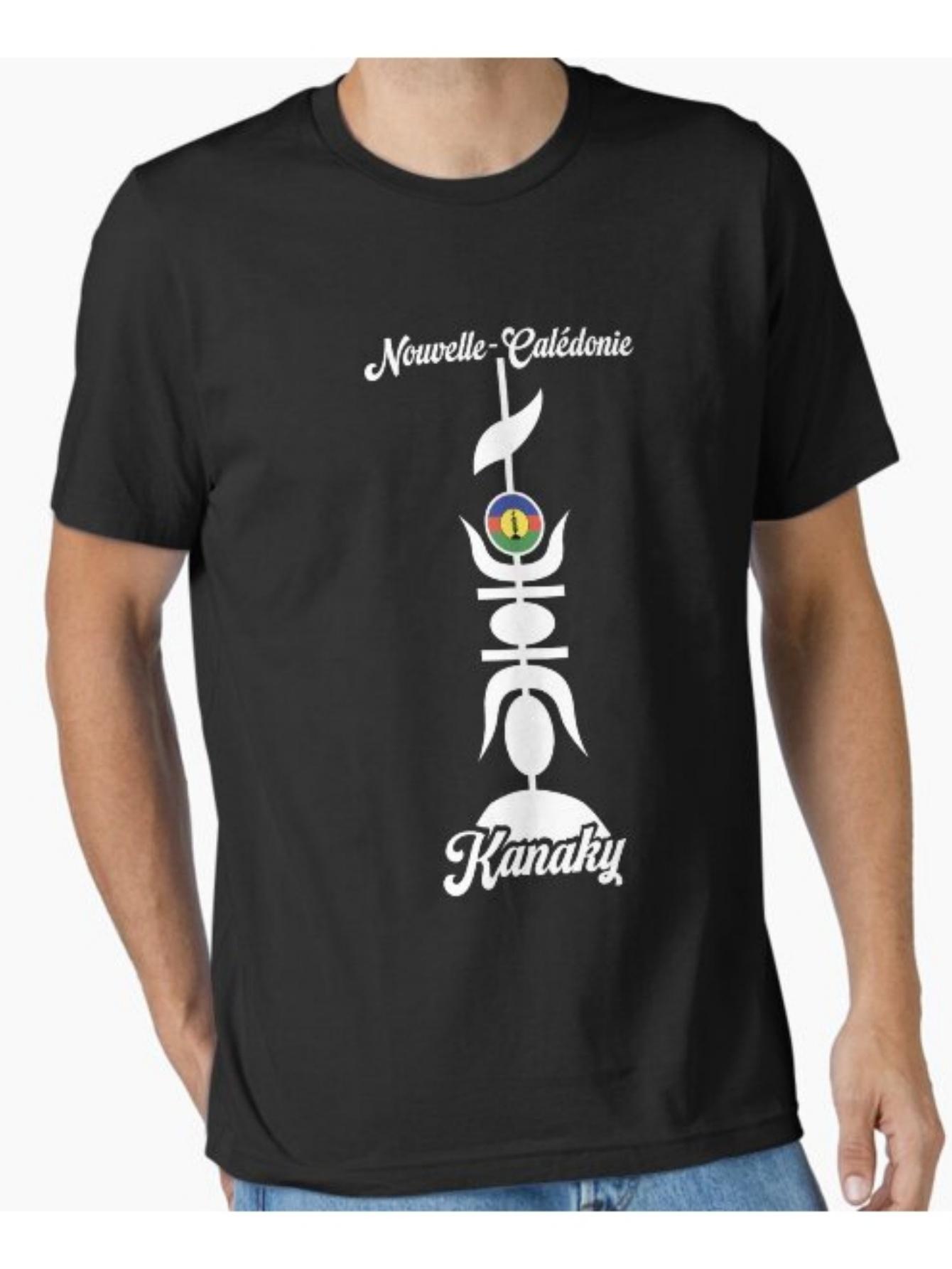 Men S And Unisex Graphic T-Shirt from New Caledonia Kanaky - Features a Cultural Flag And Kanaky Print Design S