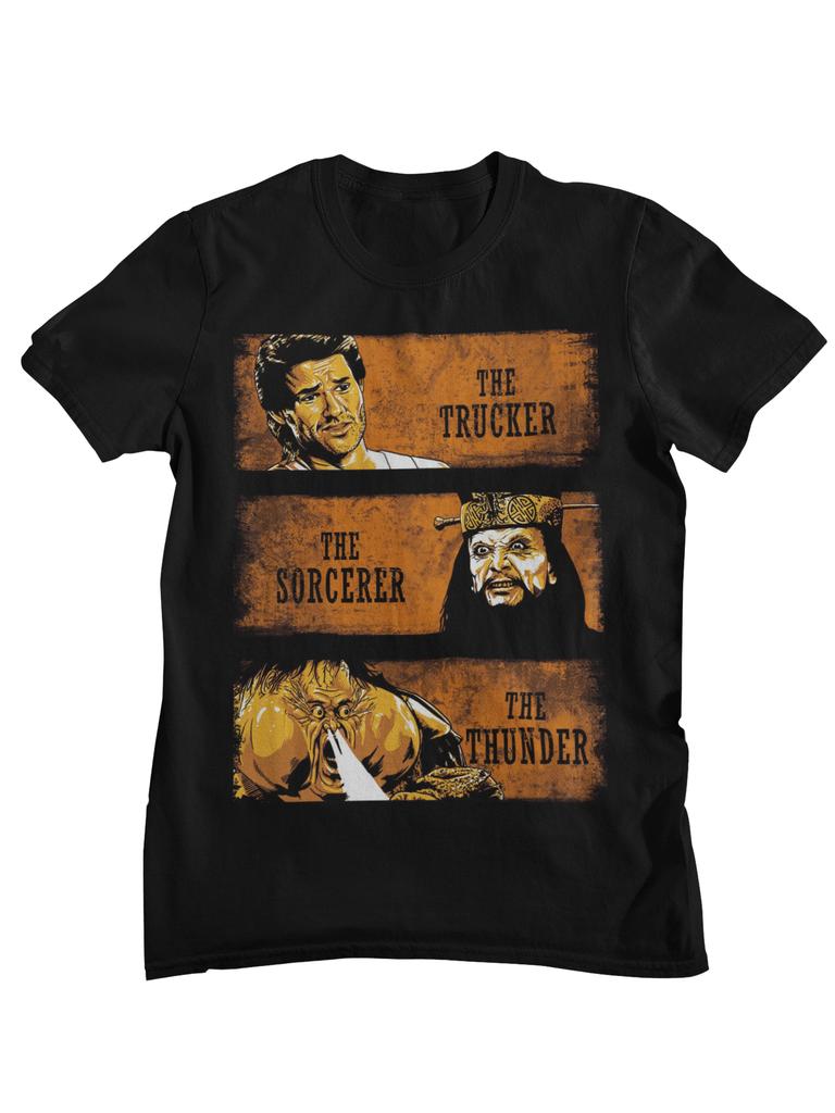 Big Trouble In Little China Retro Movie Poster TShirt Unisex Kurt Russell Inspired Casual Short Sleeve Cotton Streetwear