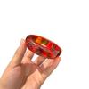 Translucent Burgundy Resin Bangle: Women's Retro Imitation Amber Jewelry