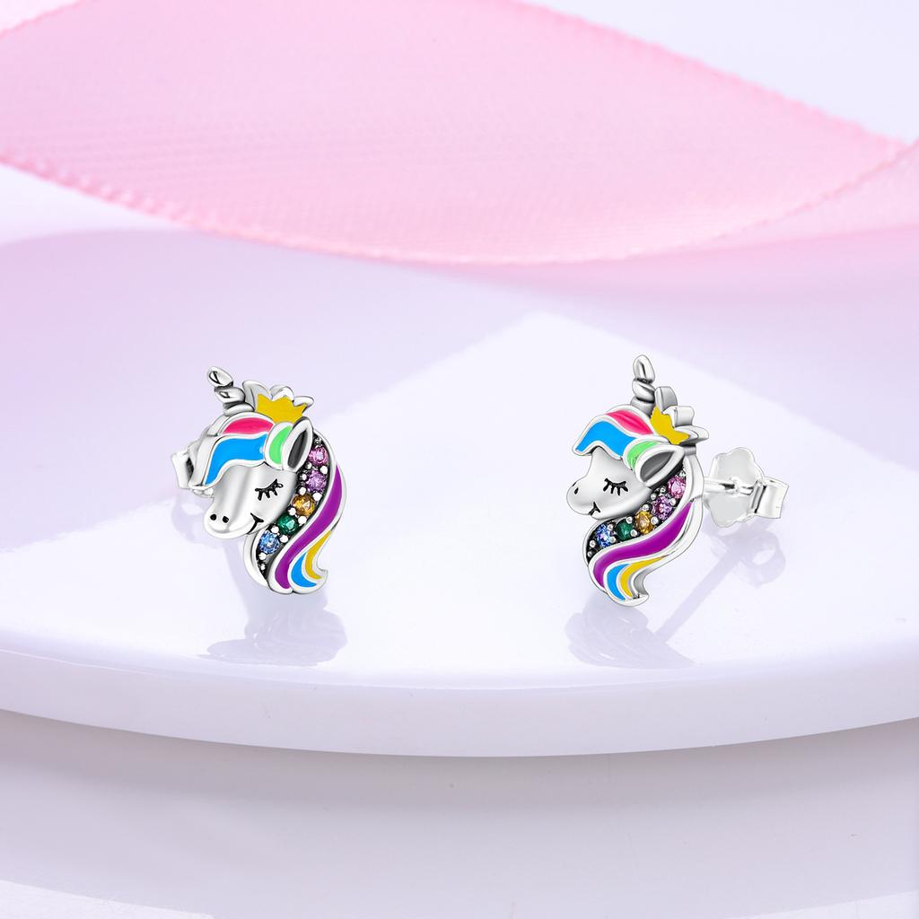 925 Silver Earring Stud For Women Moon Star Cat Design Wedding Party Jewelry Gift Original Handmade
