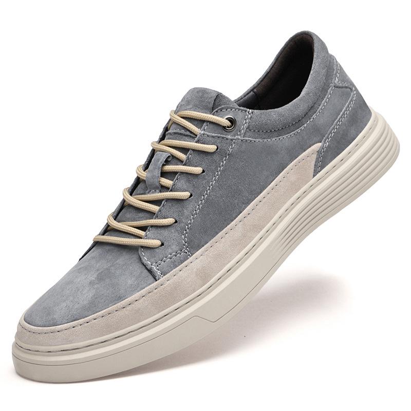 Men s High-End Breathable White Leather Shoes - Spring 2024 Trendy Casual Style 43