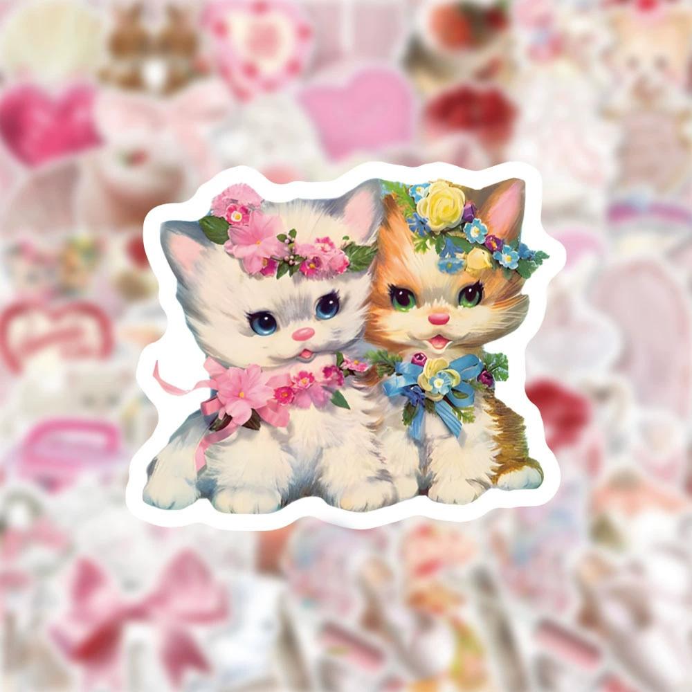 10/30/60pcs Pink INS Style Coquette Stickers Aesthetic Graffiti Decals DIY Guitar Laptop Luggage Cute Cartoon Sticker Pack