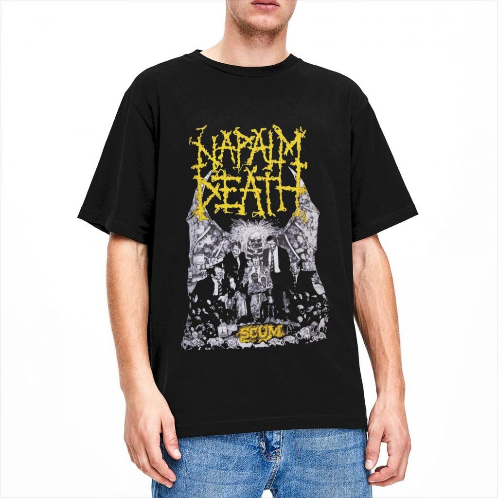 Napalm Death Black Metal Band Merch T-Shirts Men Women Stylish Cotton T Shirt Vintage O Neck Short Sleeve Christmas Gift Clothes