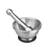 IBILI Mortar and Pestle - Stainless Steel - With Pestle - Ø 13.5 X H 7.5 Cm