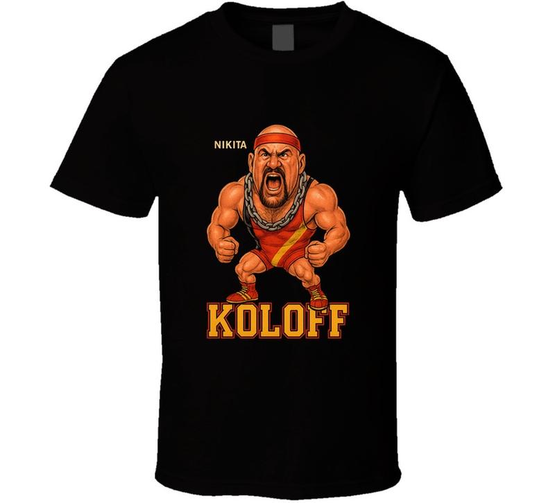 Nikolai Koloff Retro Wrestling Caricature Unisex T-Shirt XL