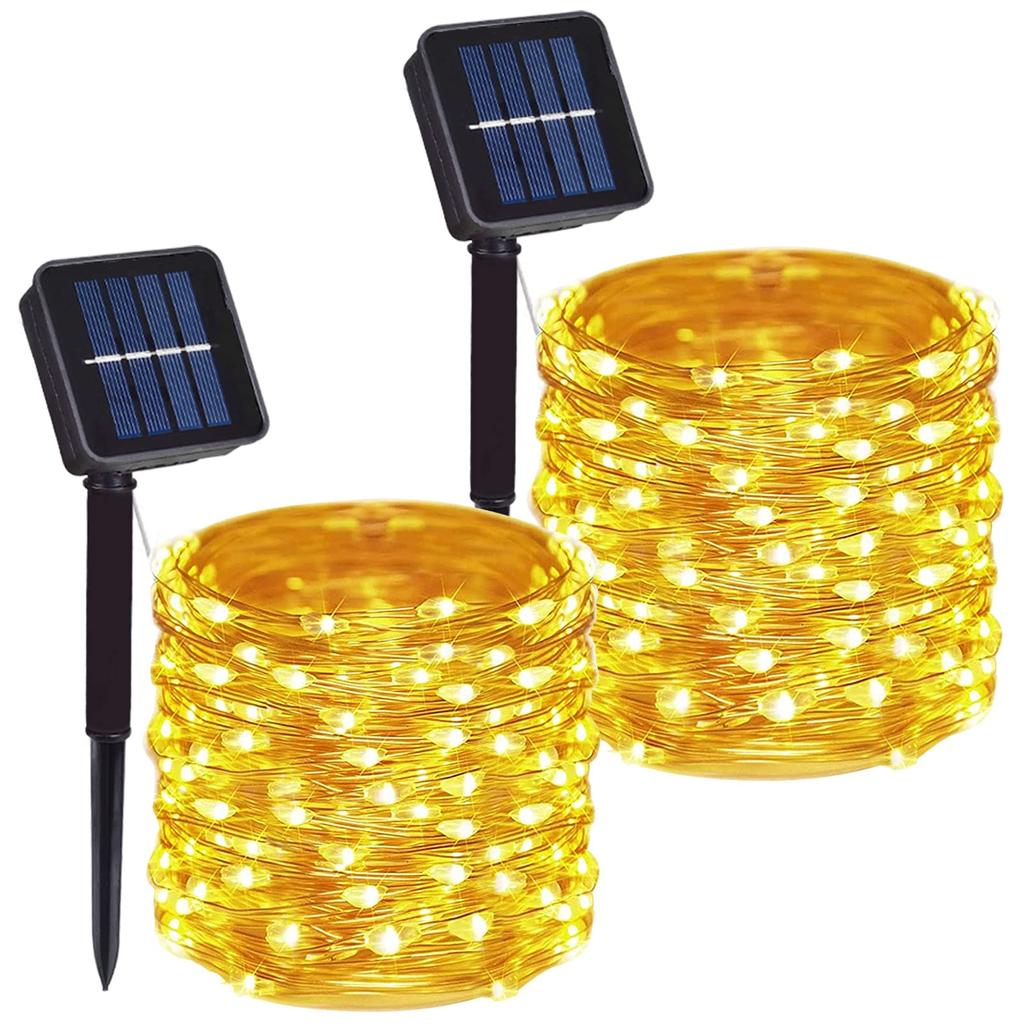 32m/22m/12m/7m Solar LED Light Outdoor Festoon Lamp Garden Fairy Light String 1~2PC Waterproof Christmas Garland Yard Decoration
